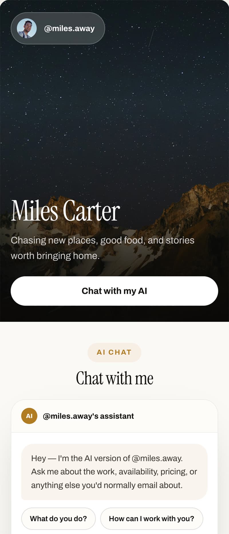 A page using the Overlapping Echo header layout.